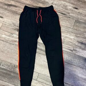 TomboyX Black Joggers with Pride rainbow